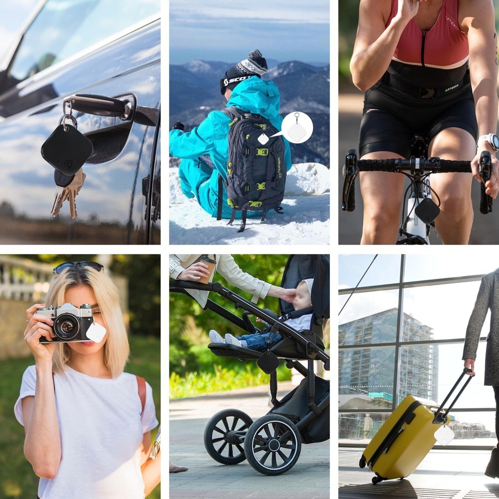 Air Tracker Tag 4 Pack, Bluetooth Luggage Tracker Work with Apple F... Fast Ship