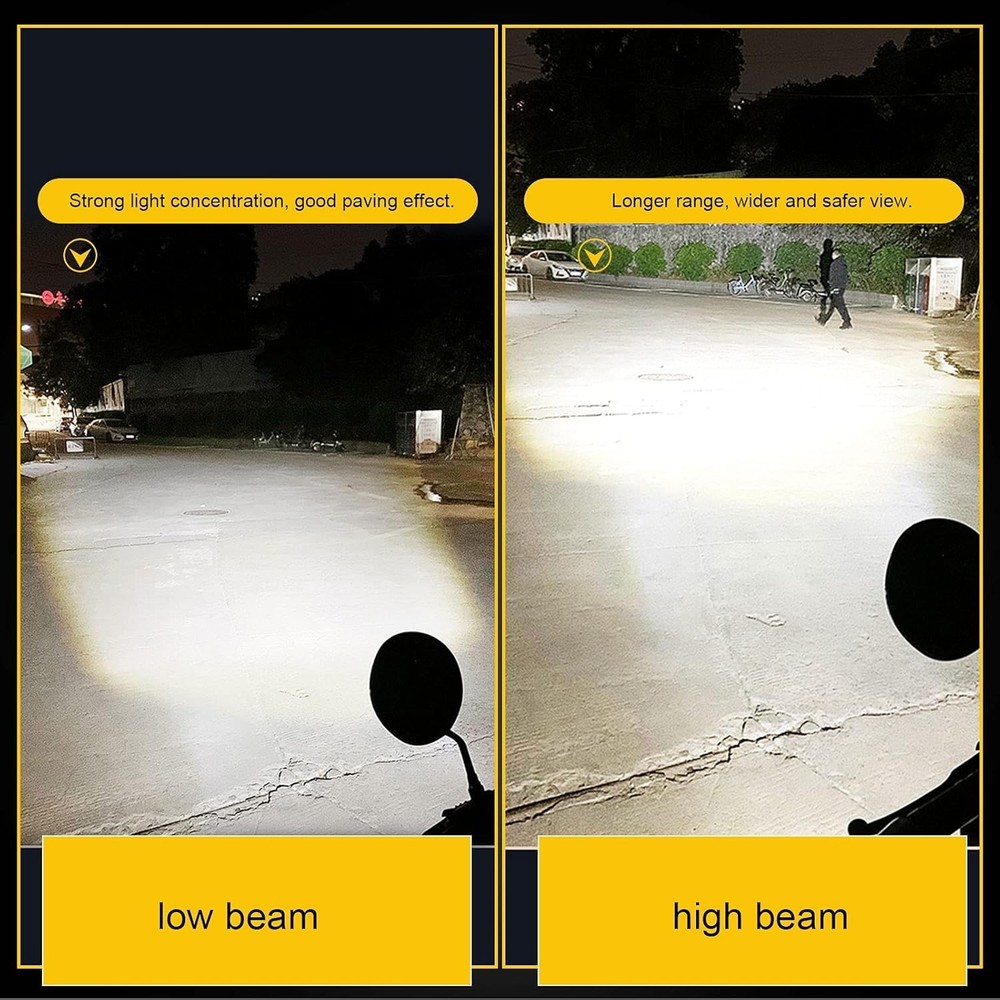 Complete Lighting Solution: 12W BA20D COB LED Bulbs with High/Low Beam Function
