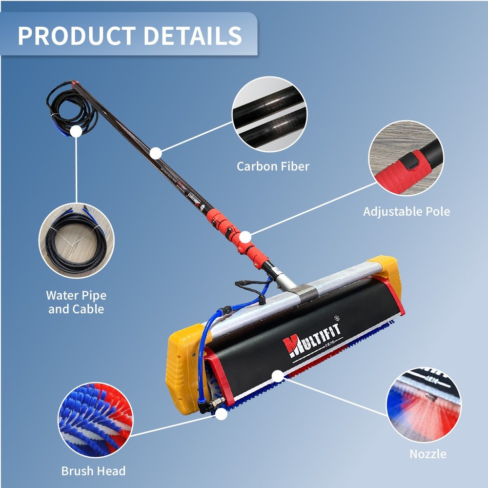 Pro Solar Panel Cleaning Kit Solar Panel &Window Cleaning Roller Brush