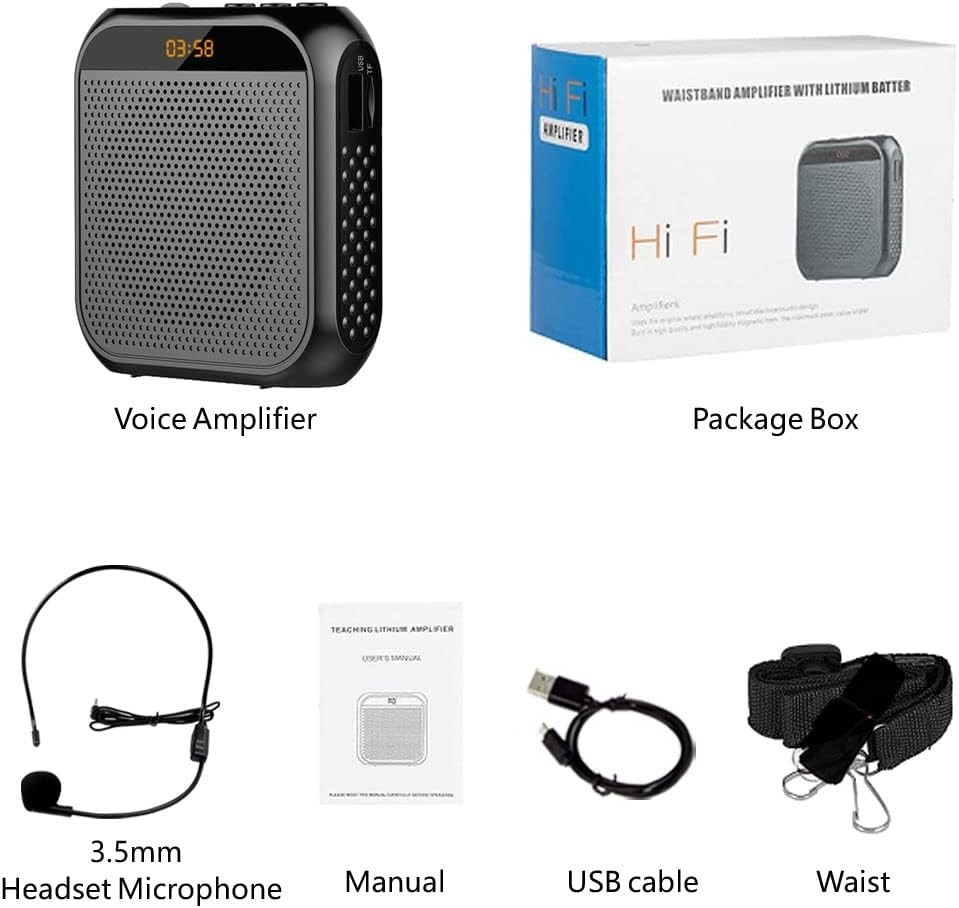 Lightweight Headset Microphone Amplifier - Long Battery Life for Classes & Tours
