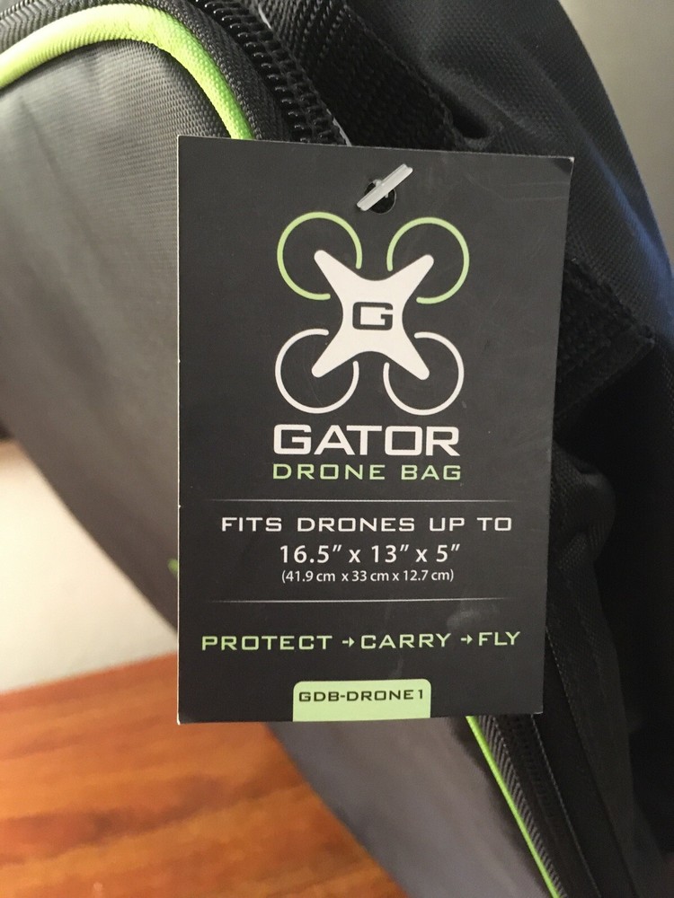 Gator Drone Bag Black Adjustable Straps Secure and Soft New