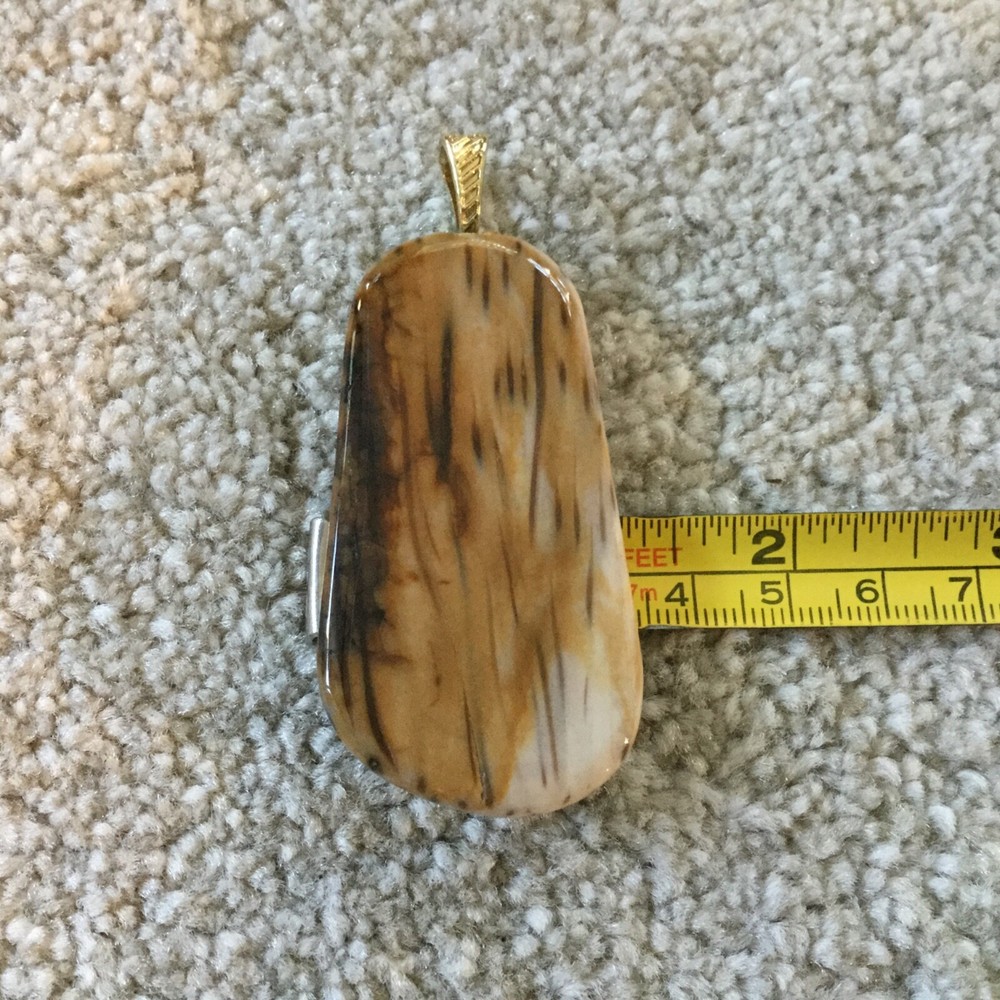 Vintage Agate Earth Tones Pendant