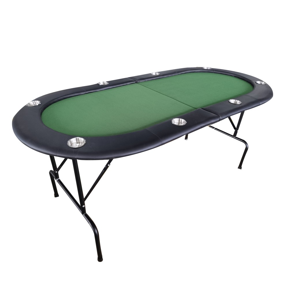 73-inch Foldable Poker Table with Cup Holder