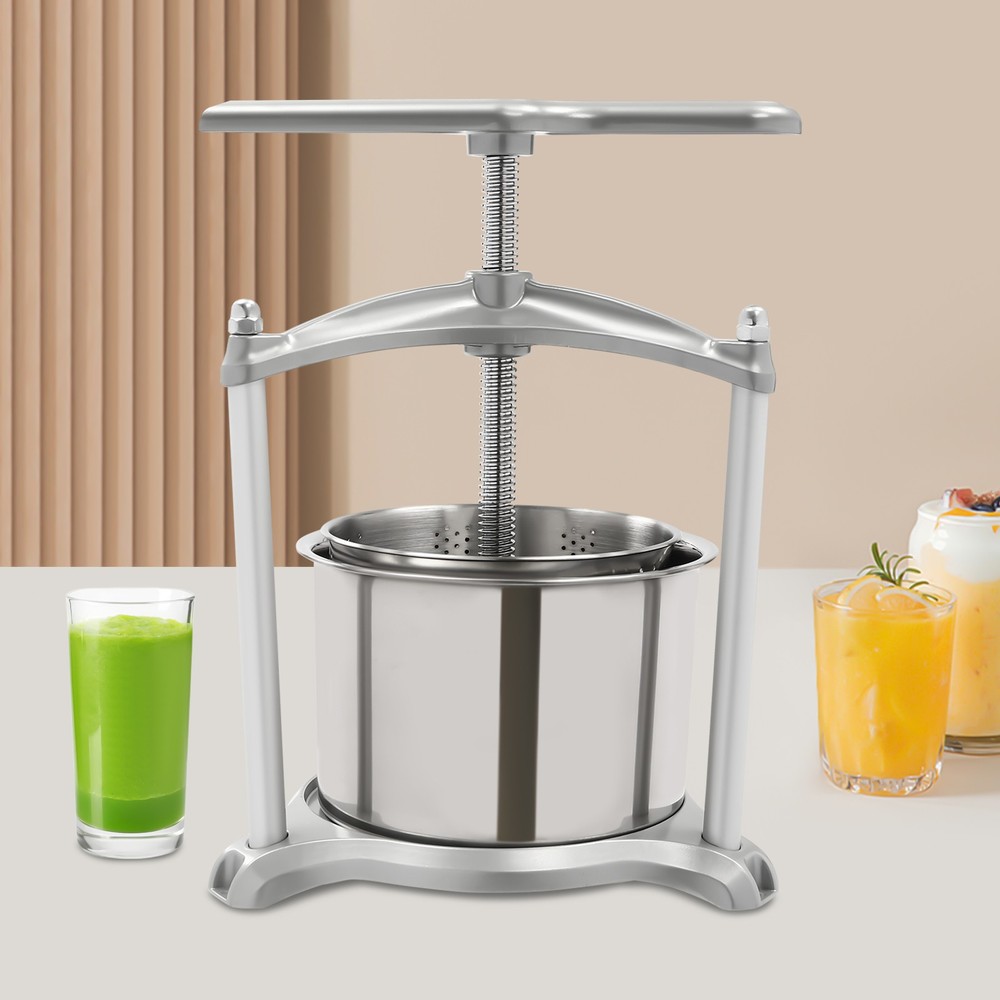 Fruit Wine Press Manual Press Machine for Wine Making 6L Stainless Steel