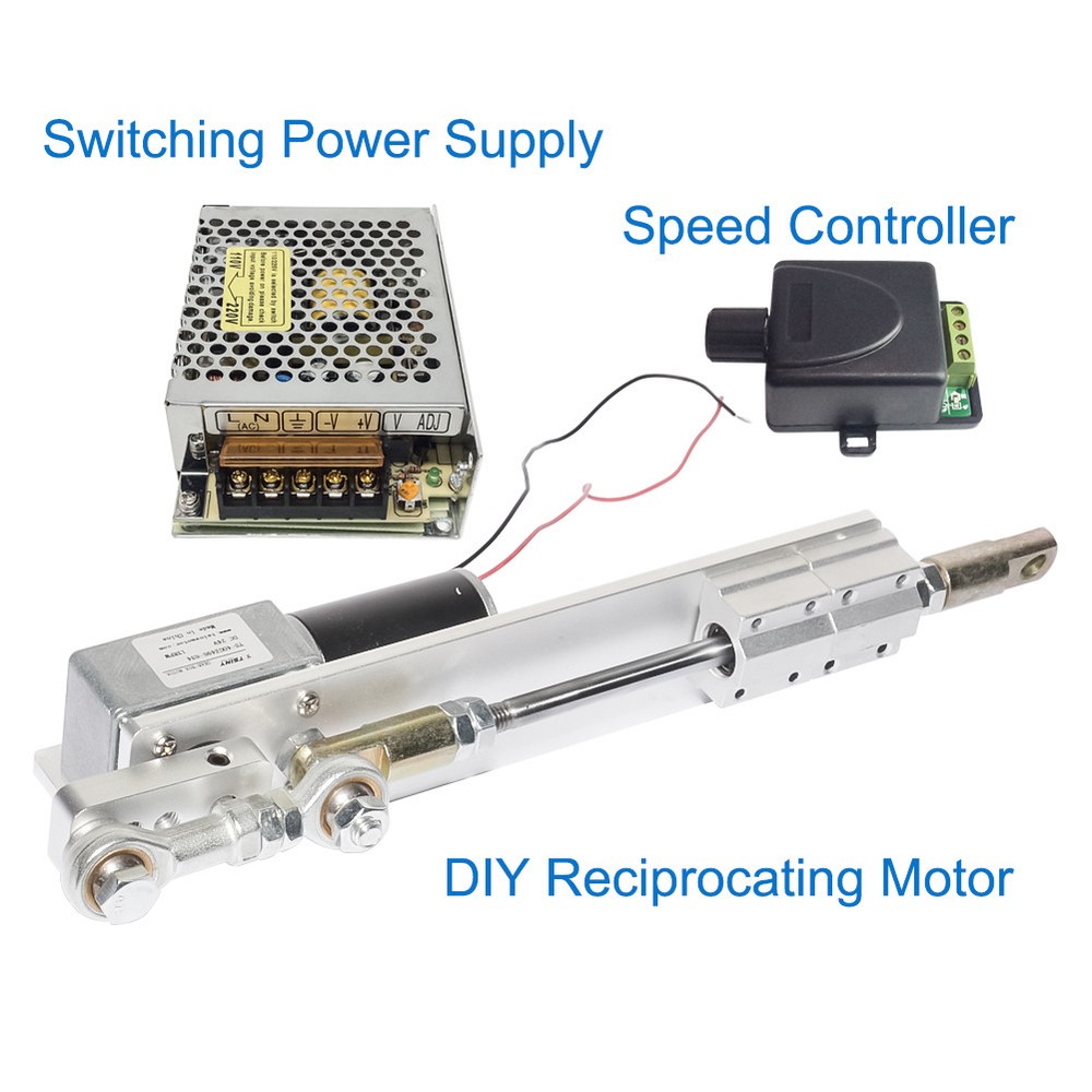DIY Design DC12V 24V Reciprocating Motor+Speed Controller+Switching Power Supply