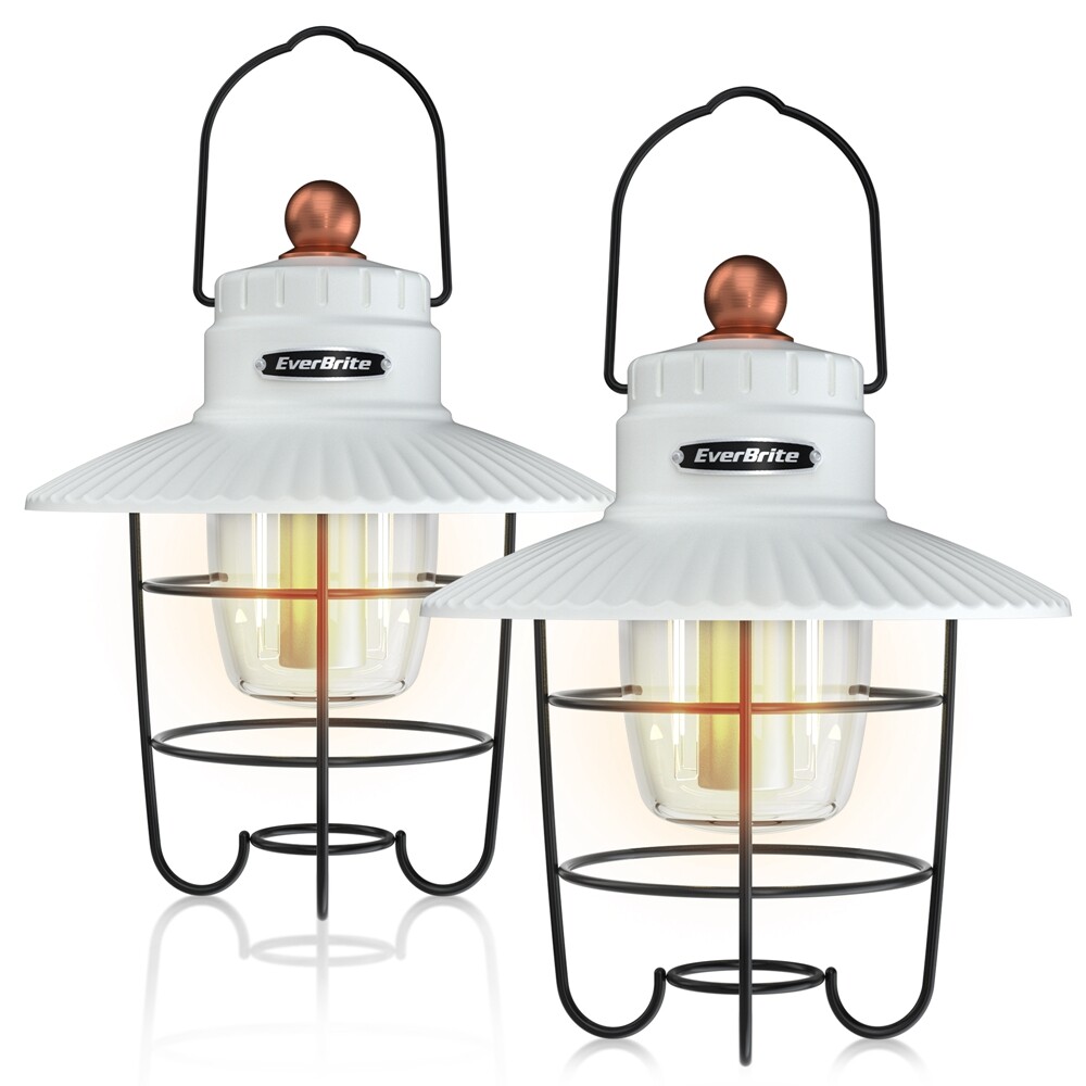EverBrite 2PACK LED Camping Lantern with 3 Light Mode USB C Rechargeable Lantern