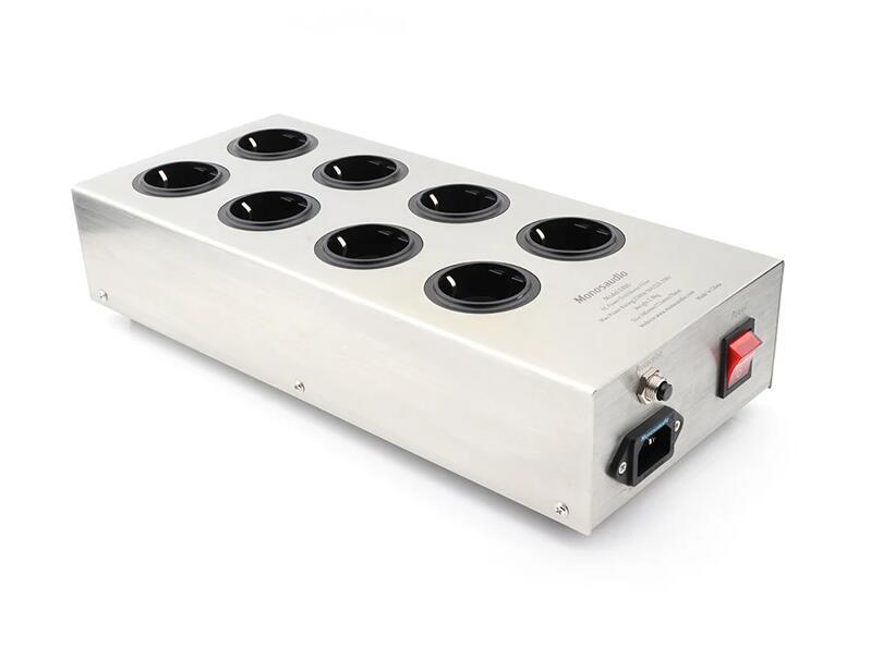 AC 220-250V HIFI E800HiFi Power Filter Device Schuko Socket 8 Way AC Power