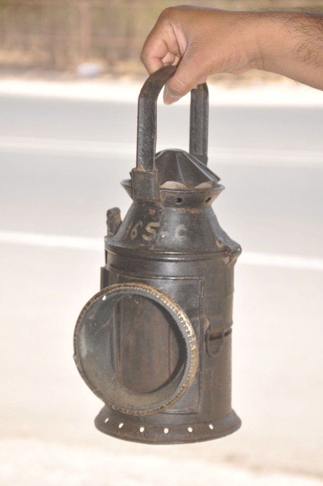 Vintage Iron Solid Big Handcrafted Candle Lamp,Collectible