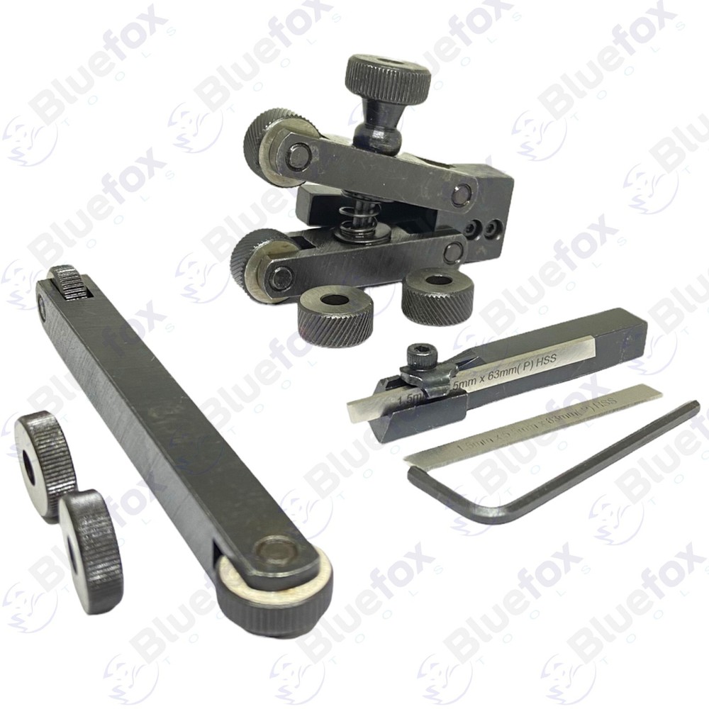 9PC KNURLING AND PARTING TOOL KIT SET BLUEFOX TOOLS NEW