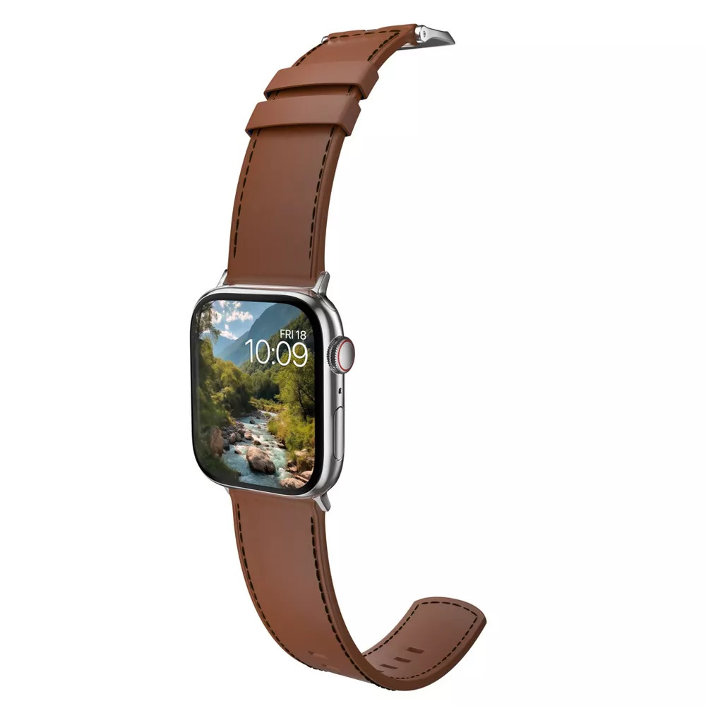 MobyFox Classic Leather Band Genuine Universal Fit Brown