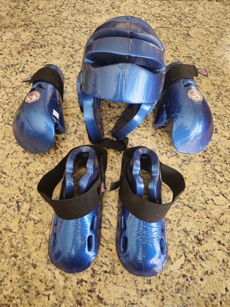 Pro Force Lightning Karate Sparring Gear Child Blue Medium