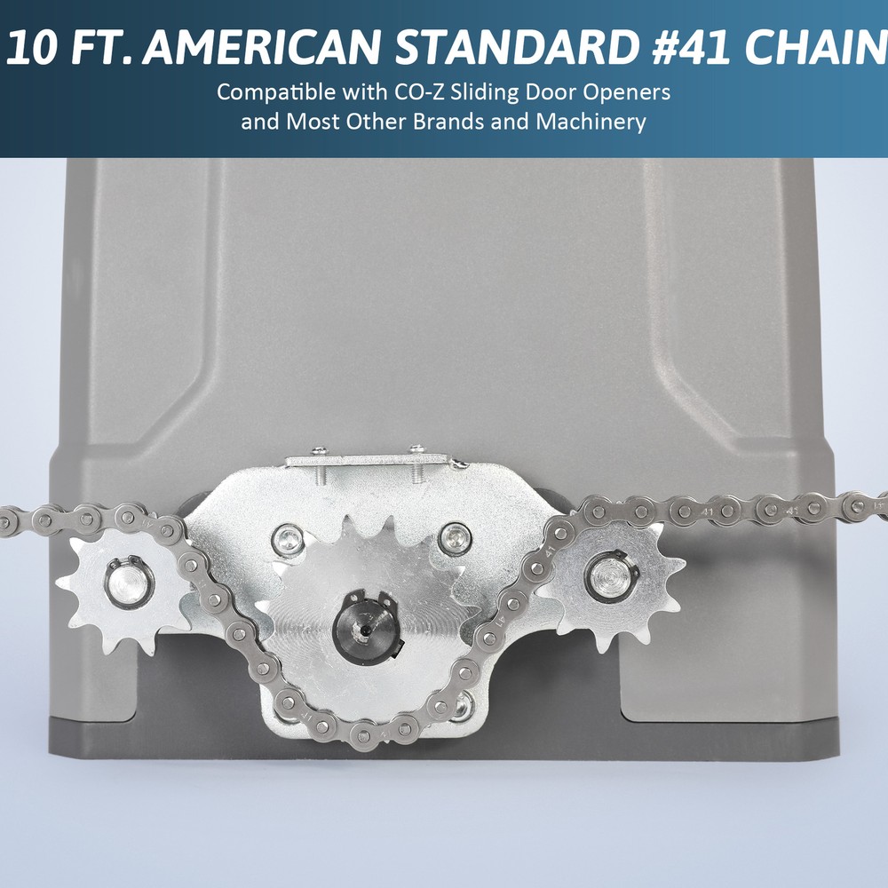 41 Roller Chain for Gate Openers Doors with 2 Links 10ft Gate Chain with 2 Links