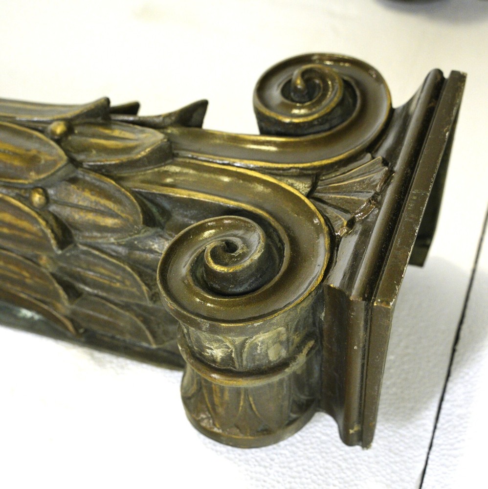 Pair of Reclaimed 190 in. Tall Bronze Ionic Columns