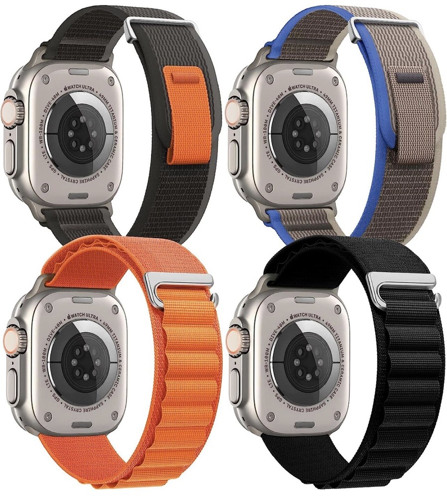 4 Pack Alpine Loop and Trail Loop Compatible with Apple Watch Band