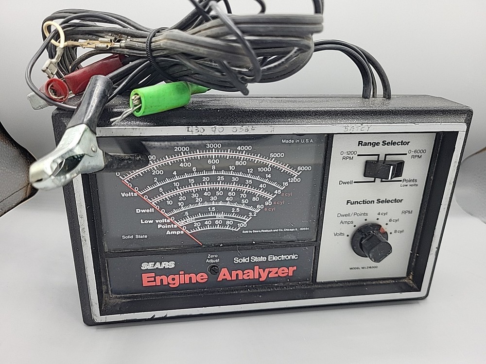 Sears Solid State Electronic Engine Analyzer Vintage Diagnostic Tool 161.216300