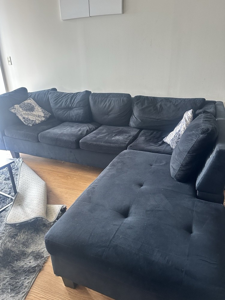Large Black Couch