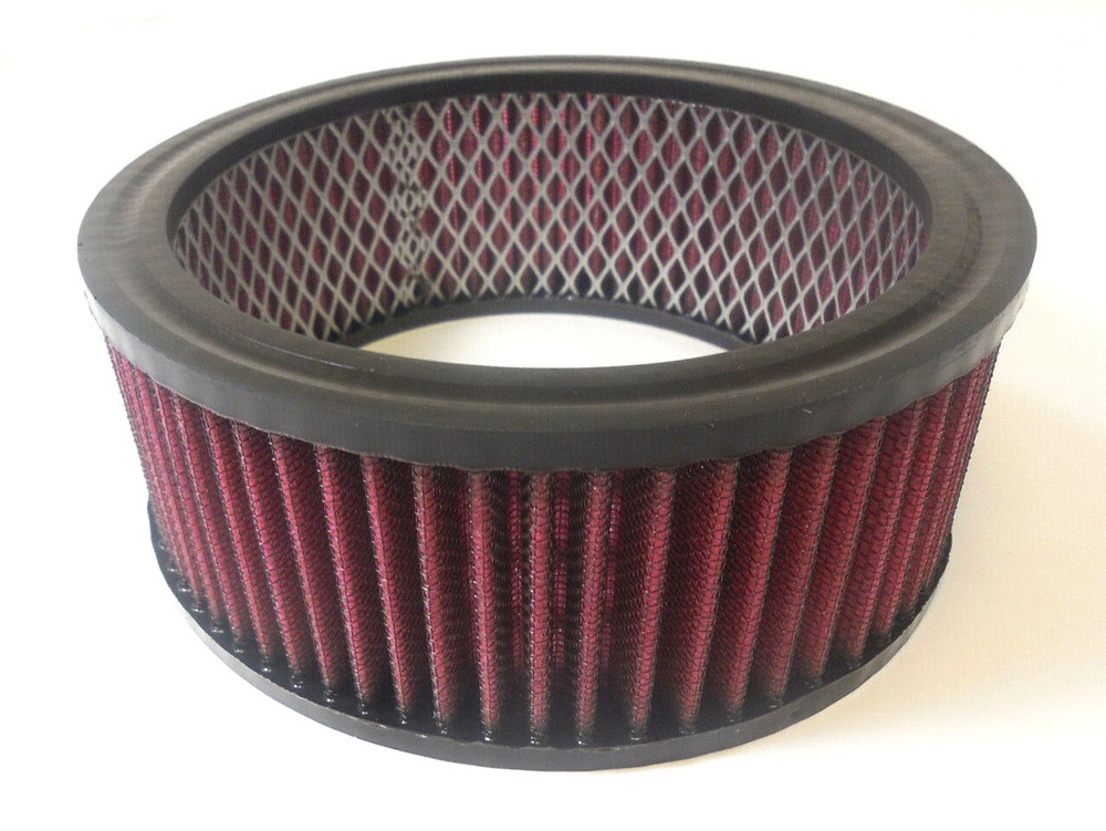 6 3/8" Round Washable Element Air Filter Pre-Oiled Red 2 1/2" Tall