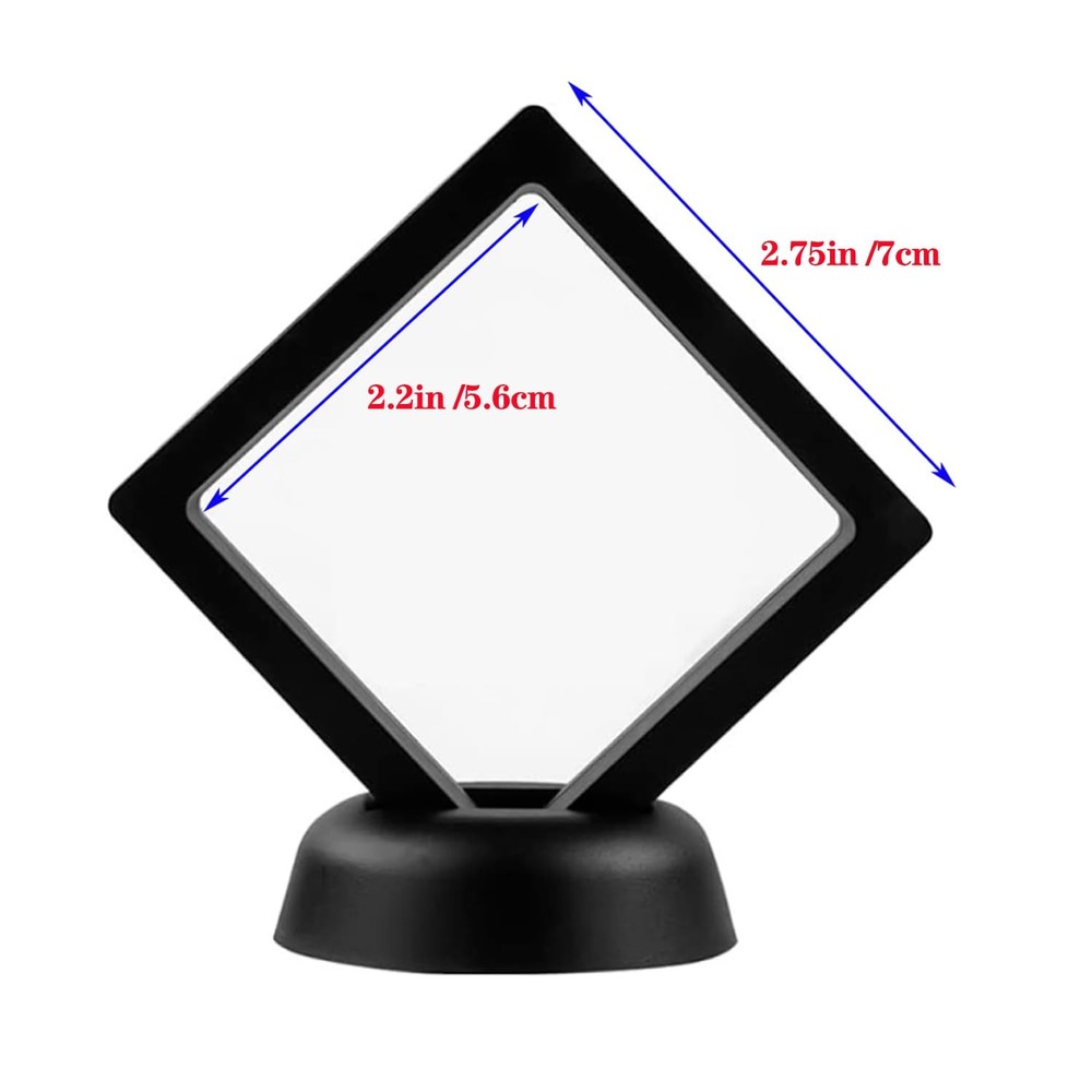 4 Pcs 3D Floating Display Case Challenge Coin Display Frame Stand Holder