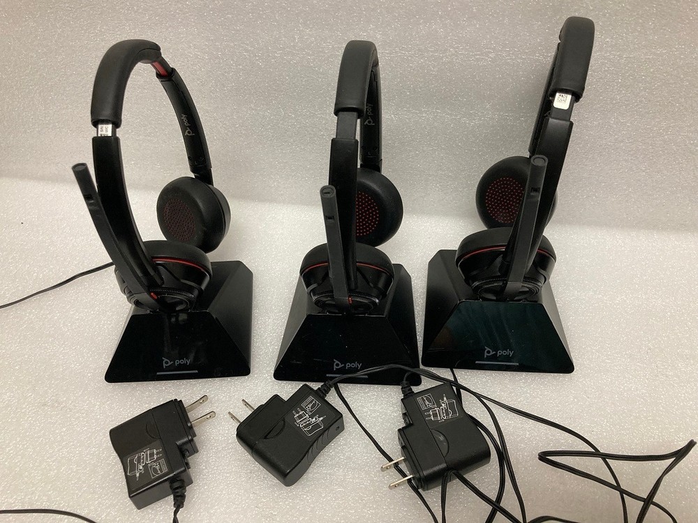 3 Poly Savi 8220 UC Stereo USB Wireless Computer Headset