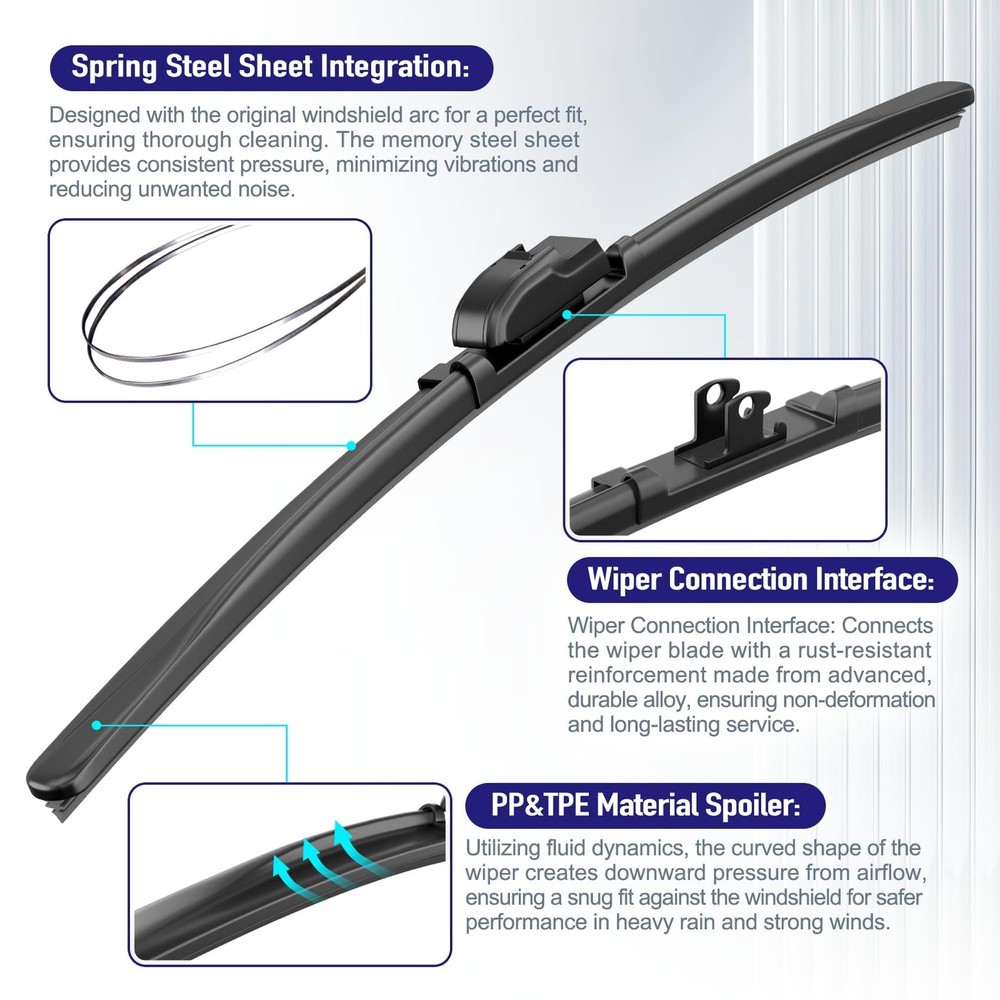 AJK Windshield Wiper Blade, OEM Quality Front Windshield Wipers for GMC Canyo...