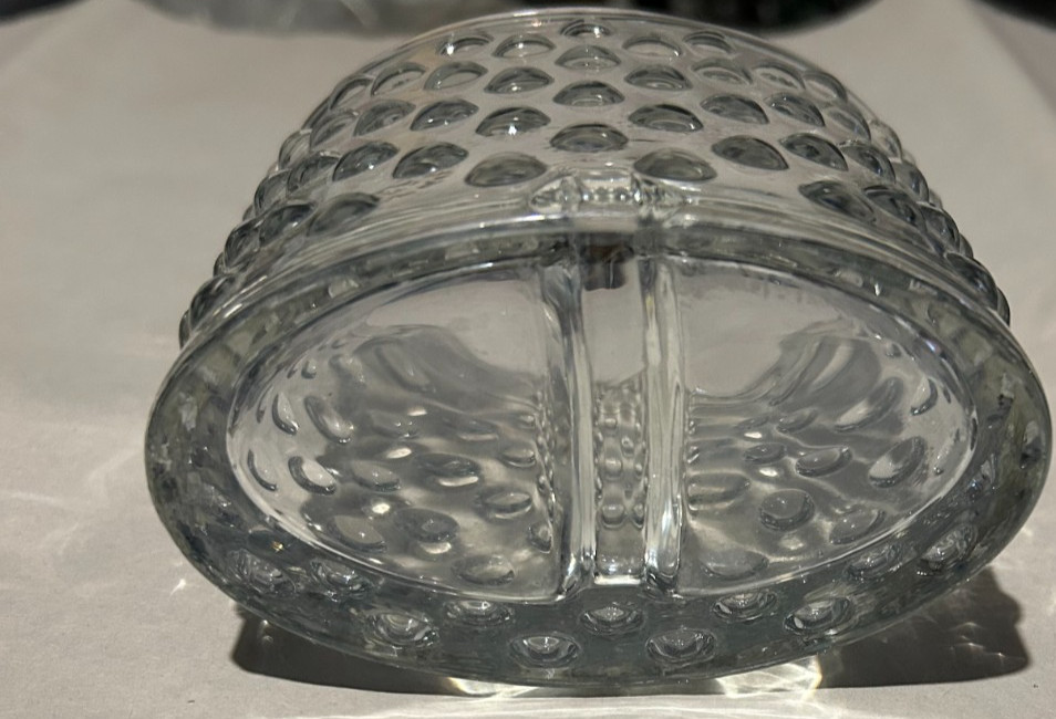 Toothbrush Holder Clear Hobnail Pattern
