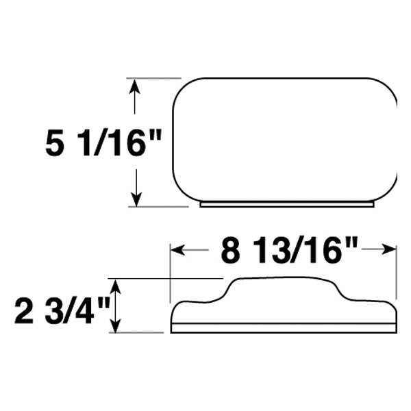 Combination Tail Light 457 Series 8.8" Red Rectangular Surface Mount Combination