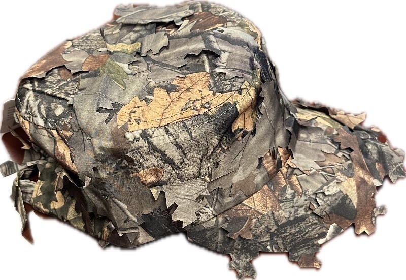 Lucky 7 Leafy Camo Cap Army Style Visor Bow Hunting Hat / Adjustable