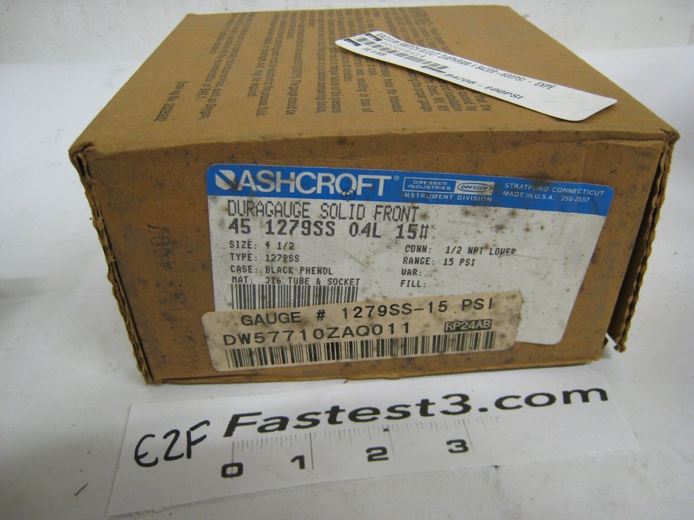Ashcroft 1279ss-15 Pressure Gauge