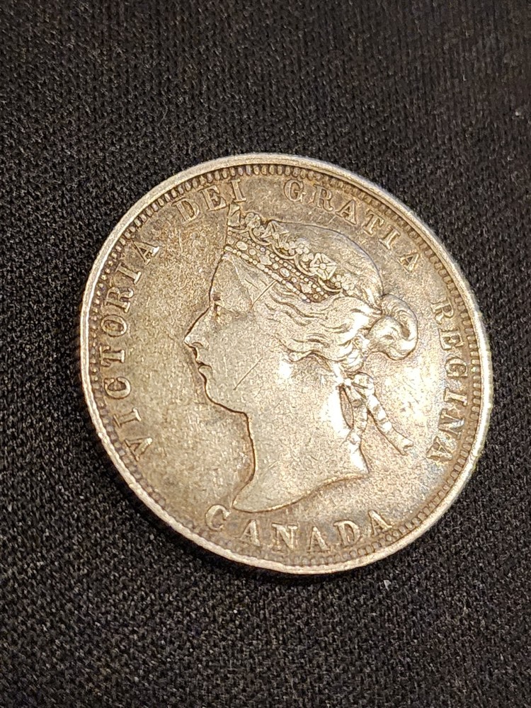 1882H Canada 25 Cents Silver Coin