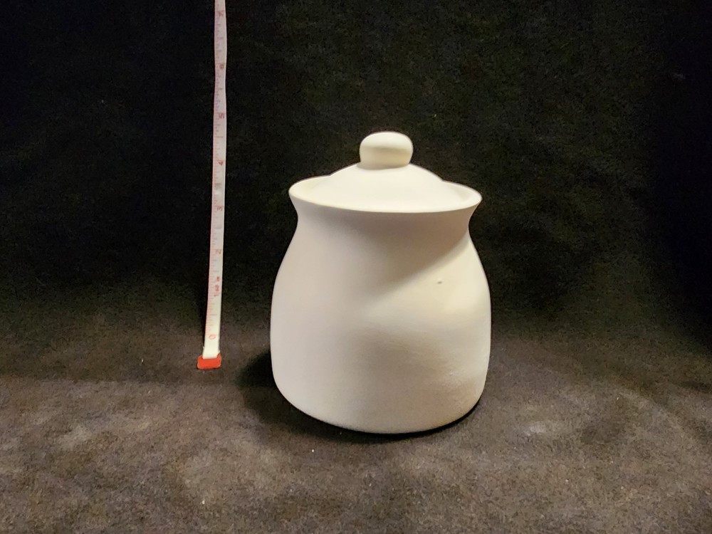 Ready to Paint Ceramic Bisque Small Canister