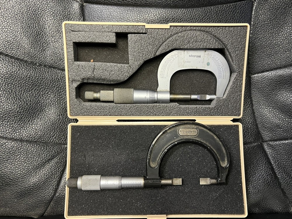 Starrett and Mitutoyo micrometers