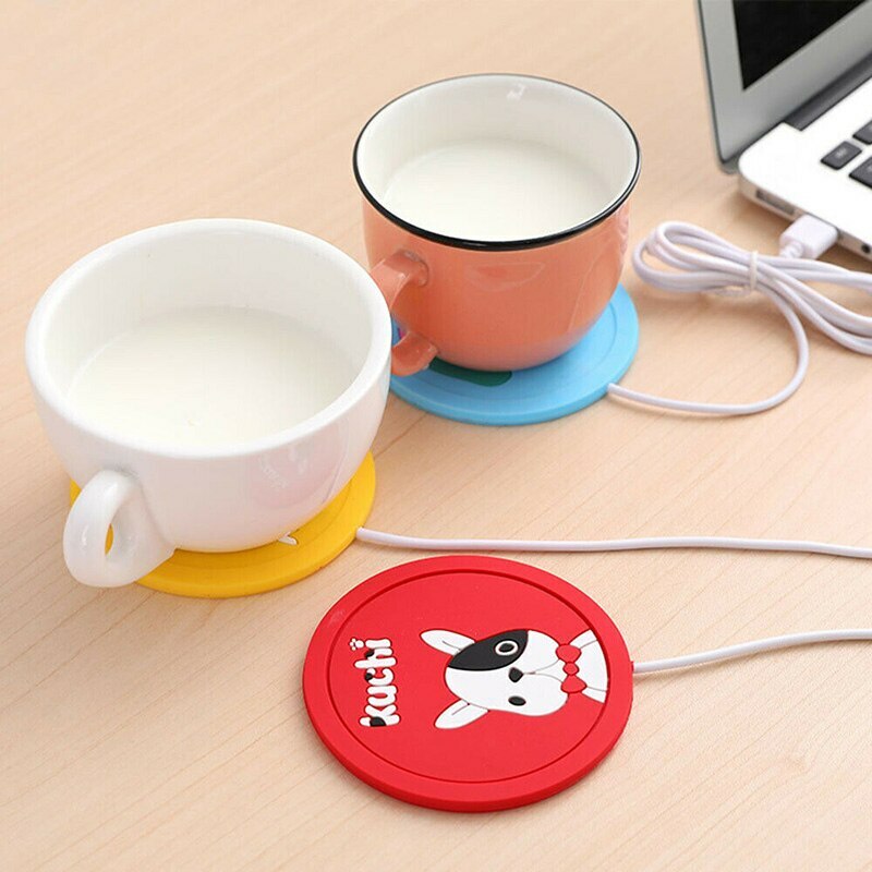 USB Power Supply Tea Coffee Cup Mug Warmer Heating Cup Mat Pad Coasters