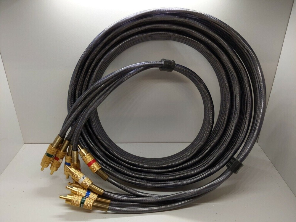 RCA Video Audio Cable 9.5 ft Gold Plated High Performance Component Video Cables