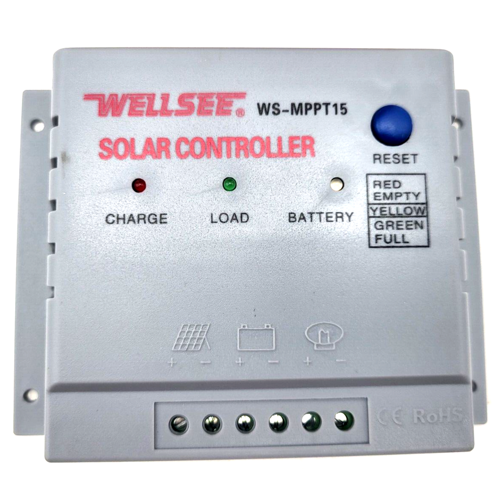 WELLSEE Solar Charge Controller 10 Amp 12V/24V Automatic Detection NOS EE