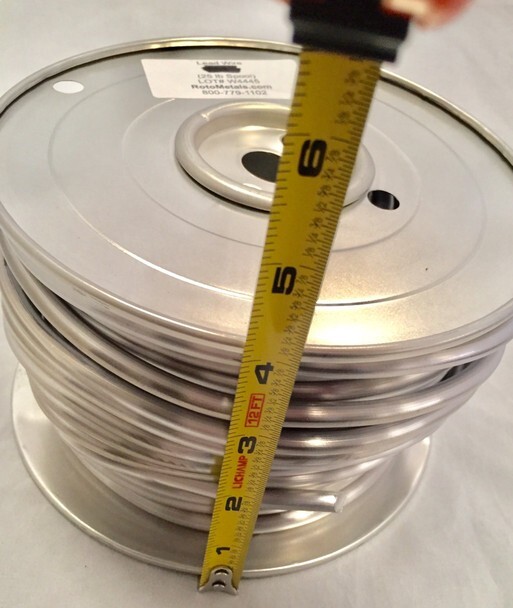 25 Pound Lead Wire Spool - 3/8 inch Diameter (9.53 mm)