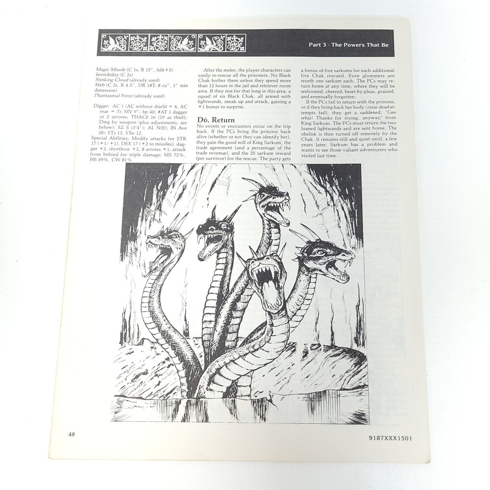 AD&D Needle Adventure Module I11 - 9187 TSR 1987 Complete Original