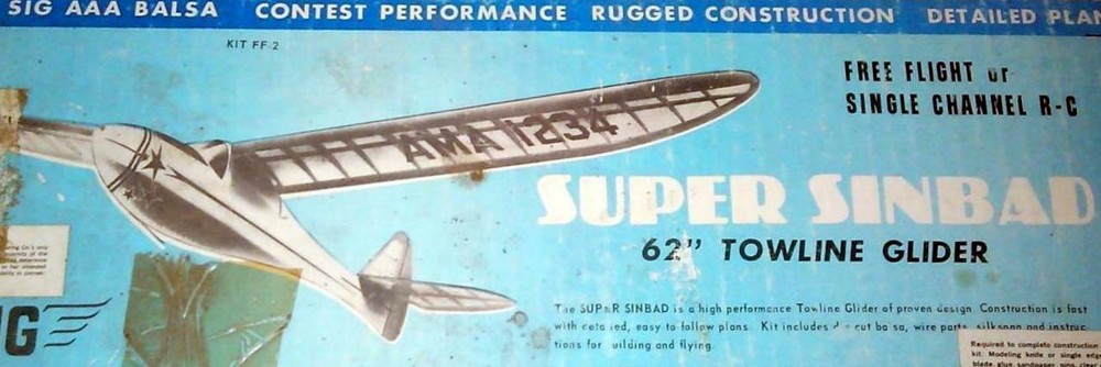 Berkeley SUPER SINBAD PLAN & PARTS PATTERNS For a 62" Rudder RC Model Airplane
