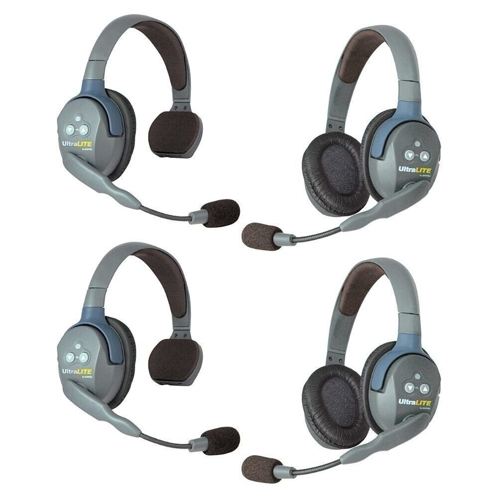 Eartec UL422 UltraLITE Full Duplex Wireless Intercom 2 Way Communication System