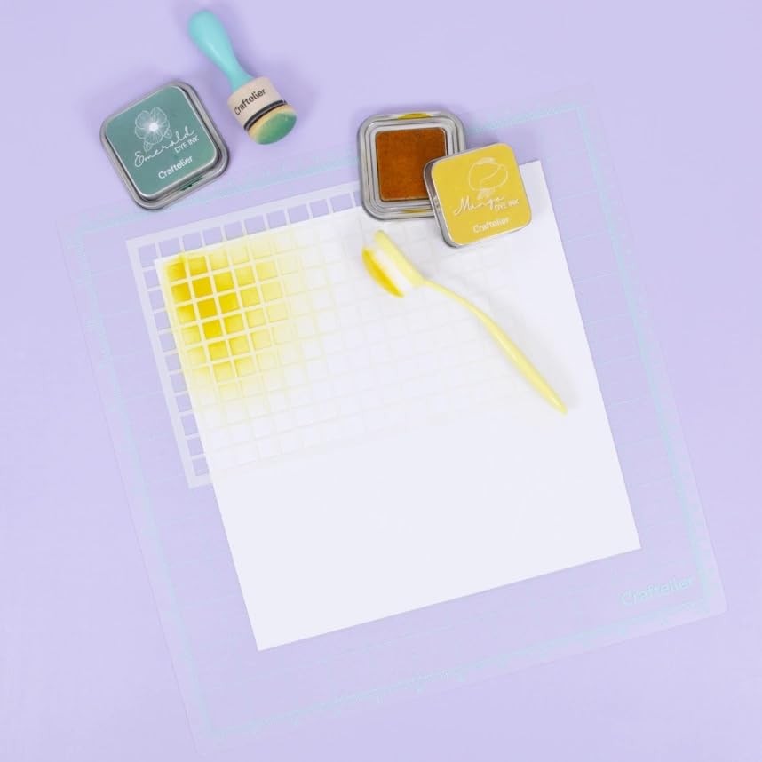 Low Adhesion Multi-Purpose Translucent Mat Alignment Grid 12x12 Inch Craft