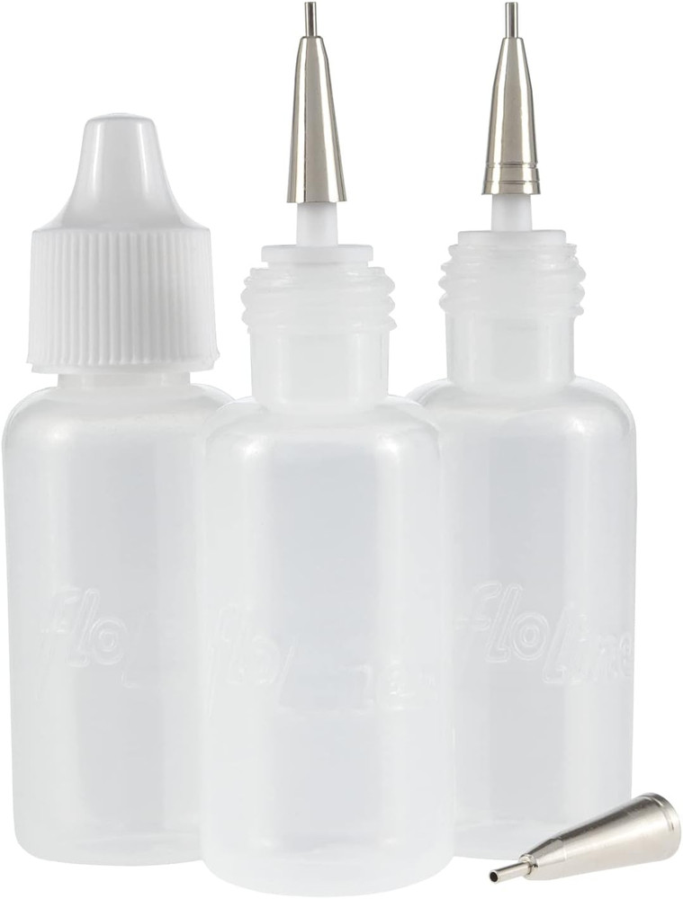 Creative Mark Precision Tip Applicator Bottle - Flo Line Squeeze Bottle with Sta