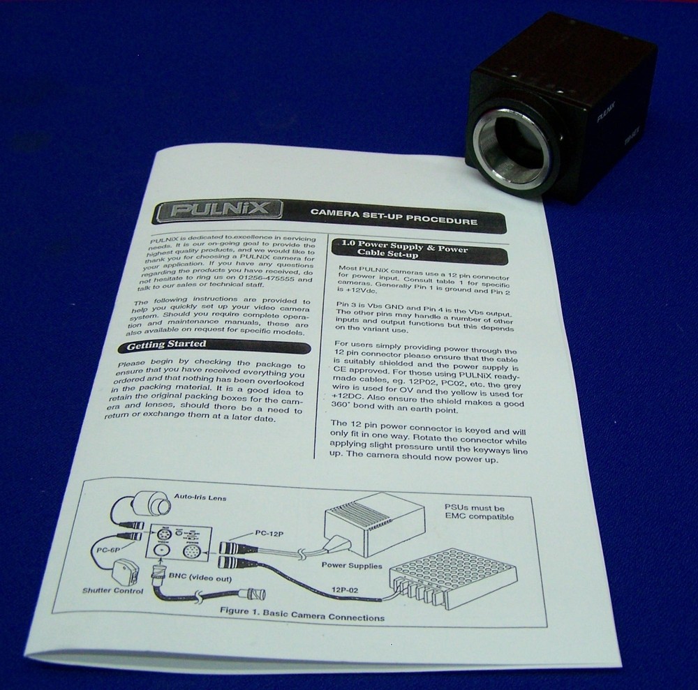 PULNIX TM-6EX CAMERA HIGH RESOLUTION CCD MONOCHROME VIDEO