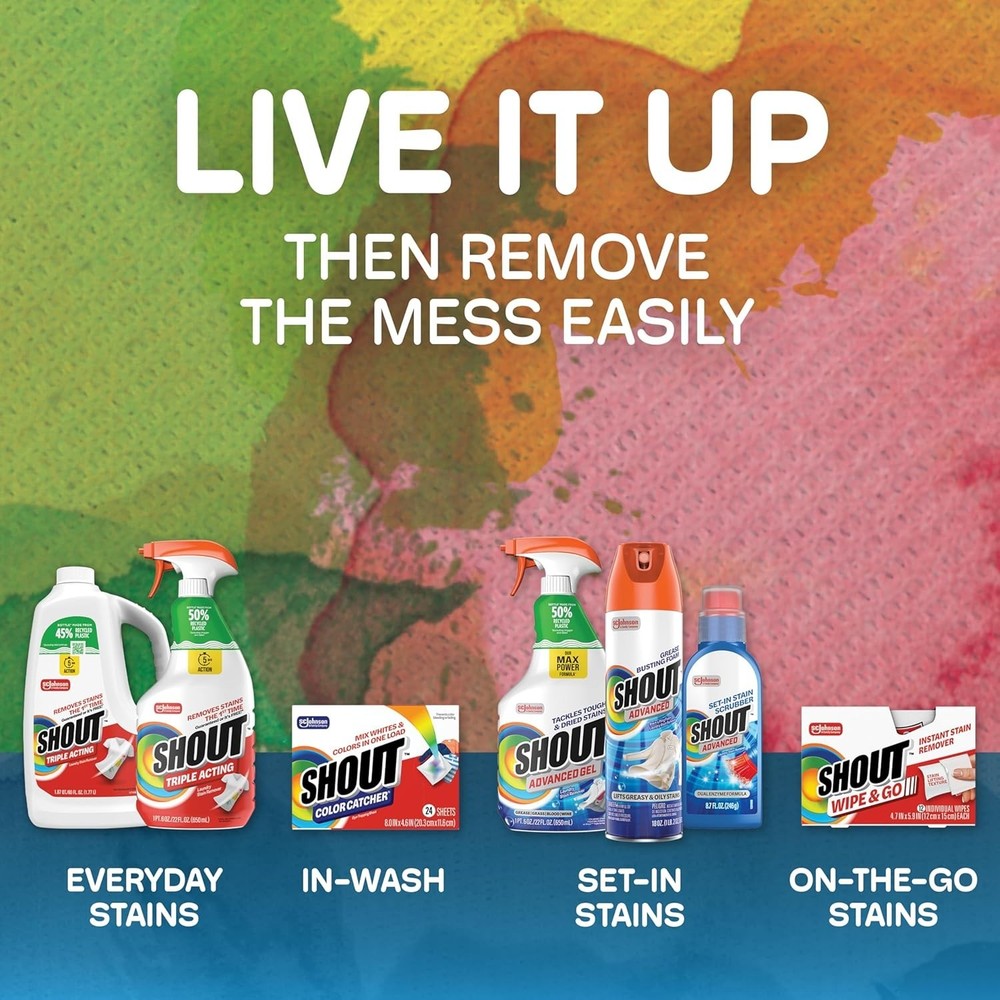 Shout Advanced Grease Busting Foam, Laundry Stain Remover