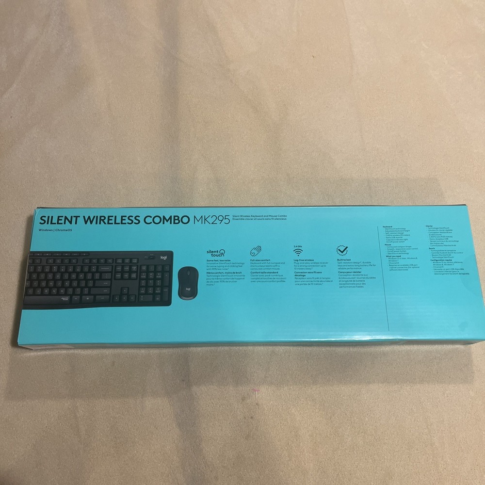 New Sealed Logitech MK295 Silent Wireless Combo Keyboard And Mouse
