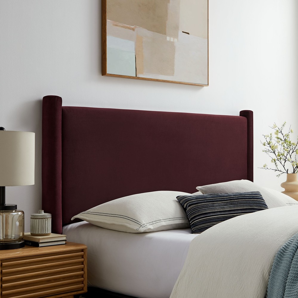 Rael Queen Headboard in Mulberry