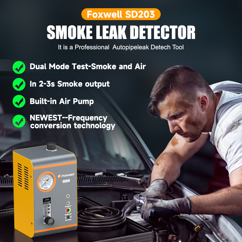 FOXWELL SD203 Pipe System EVAP Smoke Machine Diagnostic Leakage Detector Tester