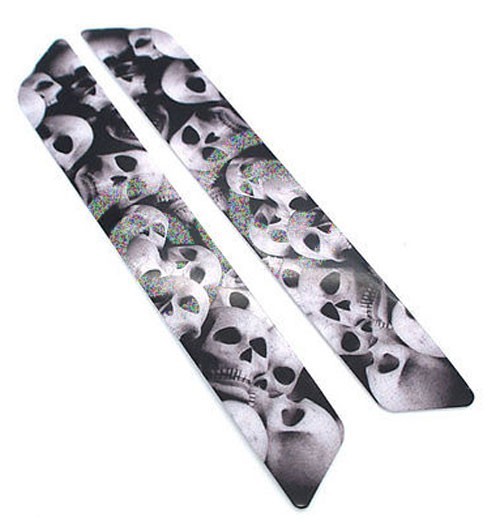 "Grey Skull Pile" - Saddlebag Latch Reflector Insert Decals for 2014 Harley
