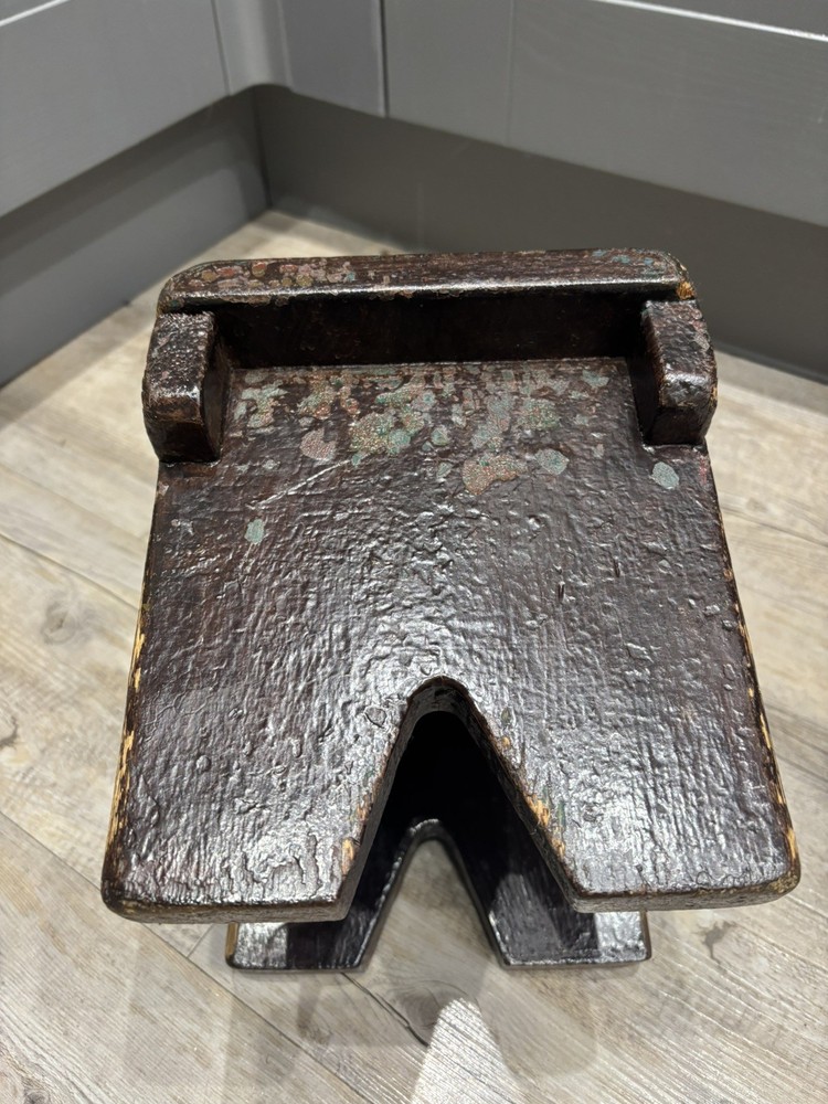 Small Vintage Chippy Rustic Stool / Footstool / Plant Stand