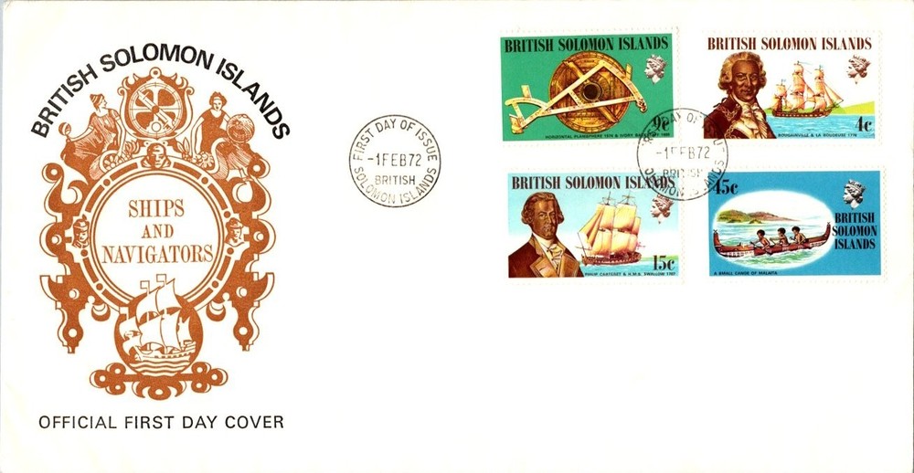 Solomon Islands Scott 214-217 Unaddressed.