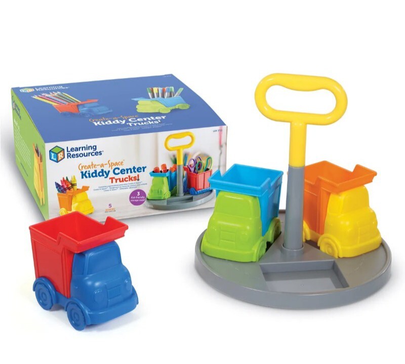 Learning Resources Create-a-Space Kiddy Center Trucks - Arts and Craft Organizer