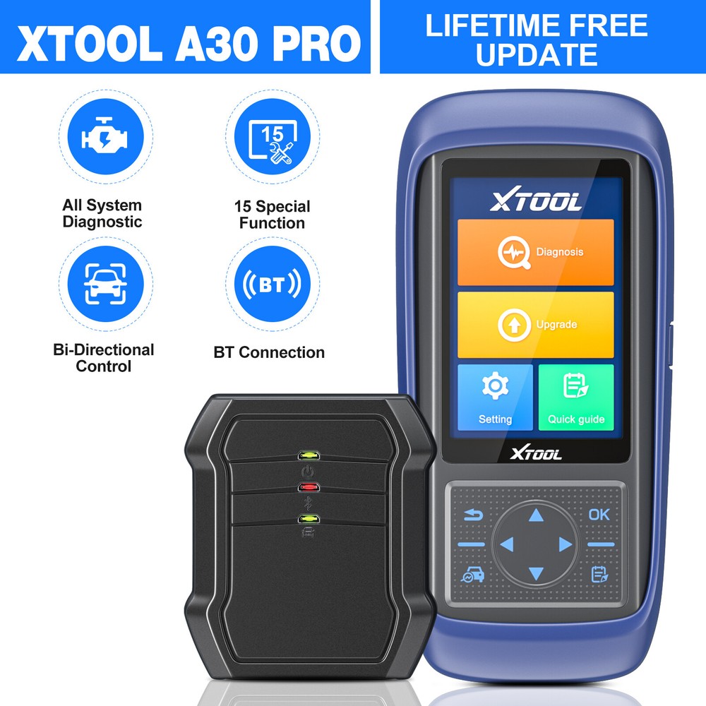 XTOOL A30 PRO Car Full Diagnostic Scanner Bi-directional IMMO Reset Coding Tool